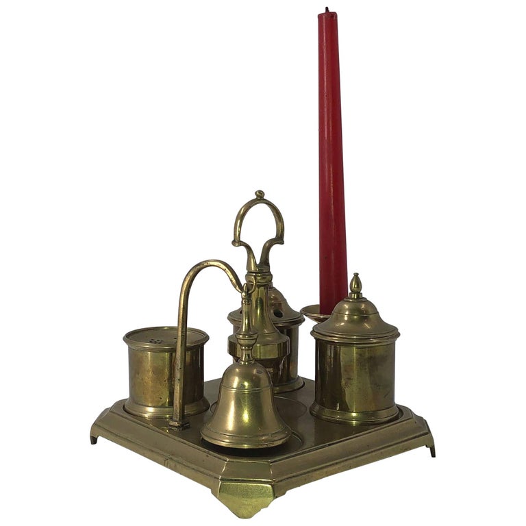 Georgian Brass Inkwell