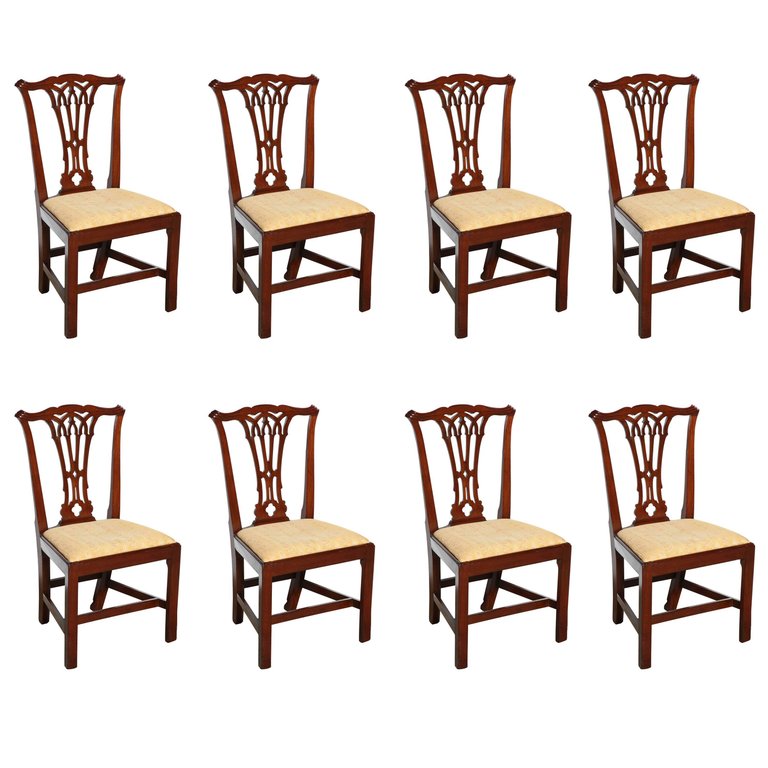Set of 8 George III Mahogany Dining Chairs