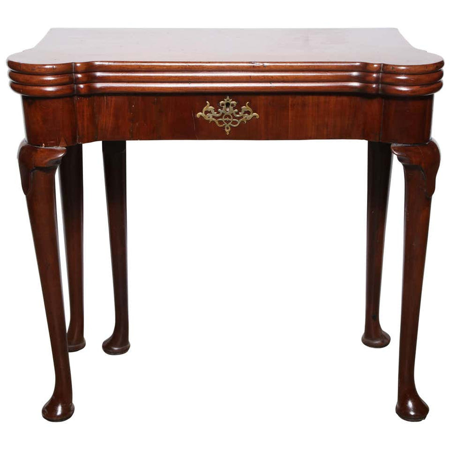Queen Anne Mahogany Triple Top Card Table