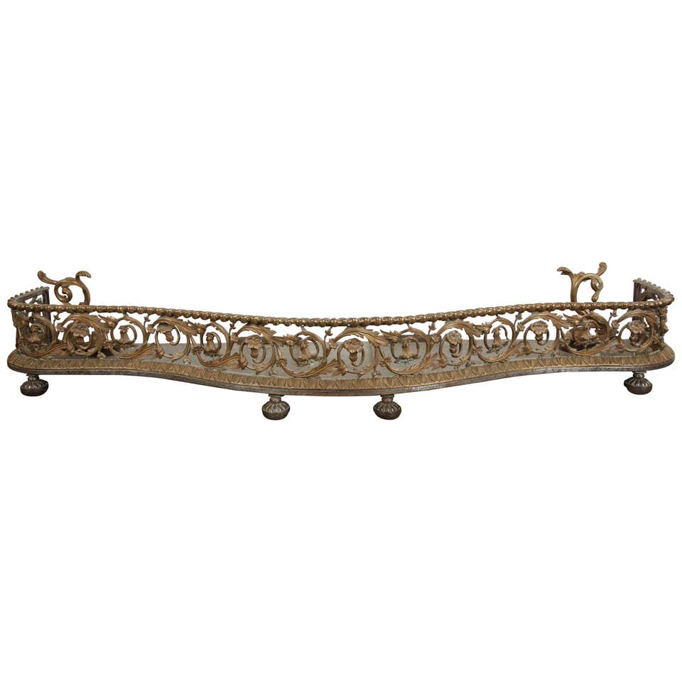 Rococo Bronze Fireplace Fender
