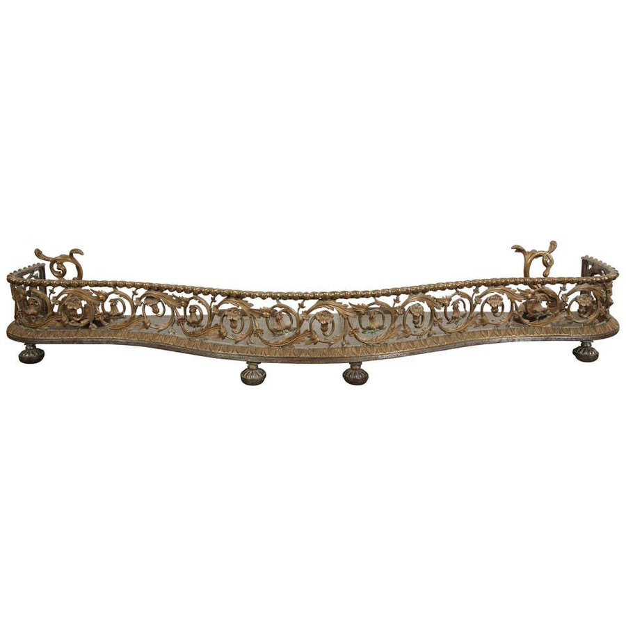 Rococo Bronze Fireplace Fender