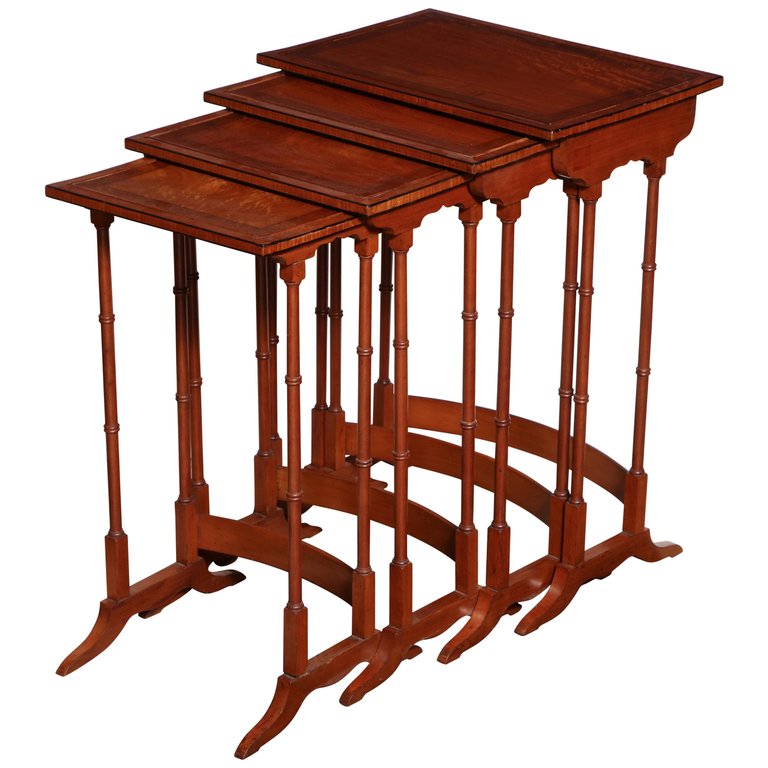 Regency Satinwood Nesting Tables