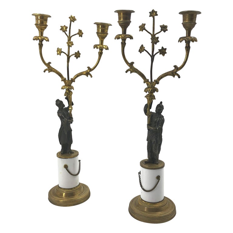 Pair of Gothic Candlesticks 