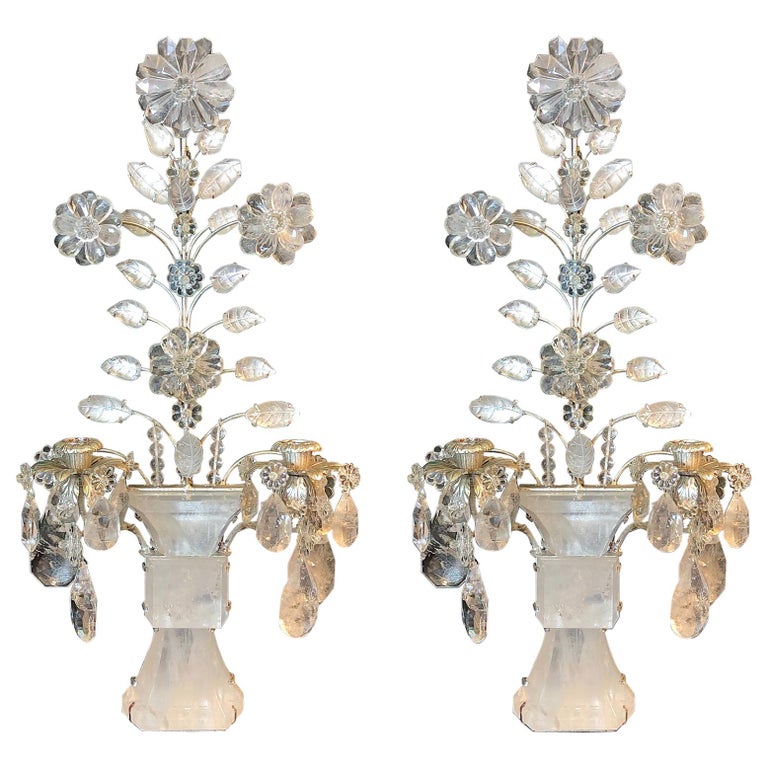 Pair of Rock Crystal Sconces