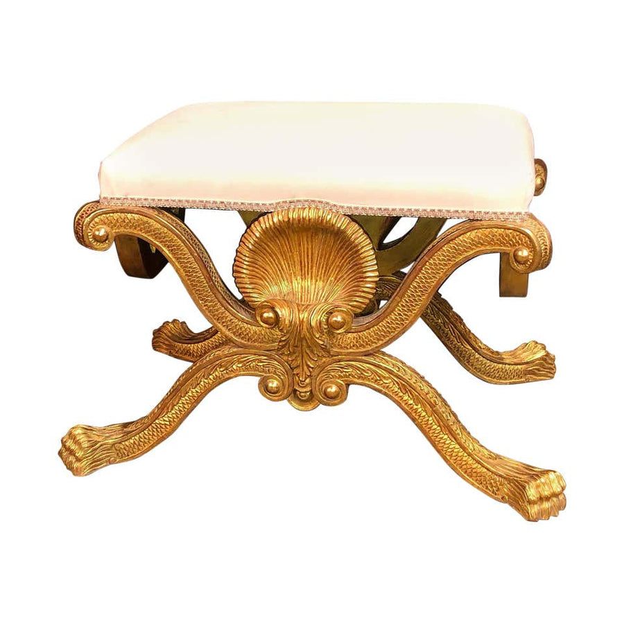George II Style Giltwood Stool