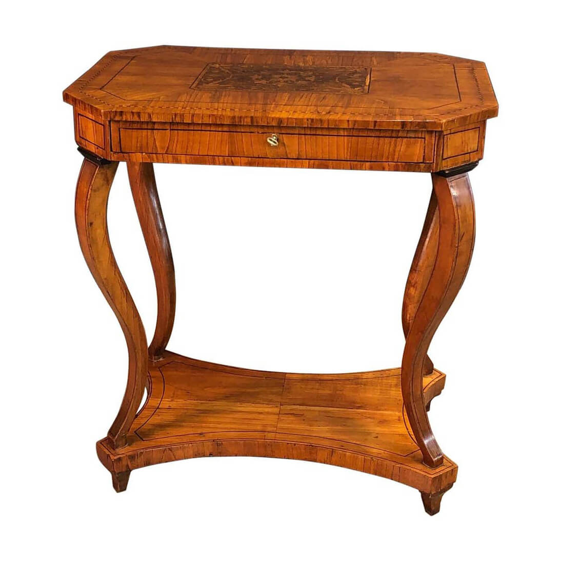Charles X Walnut Inlaid Side Table