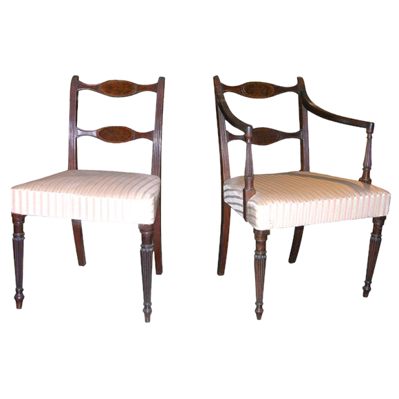 Set of 8 Regency Mahogany Dining Chairs