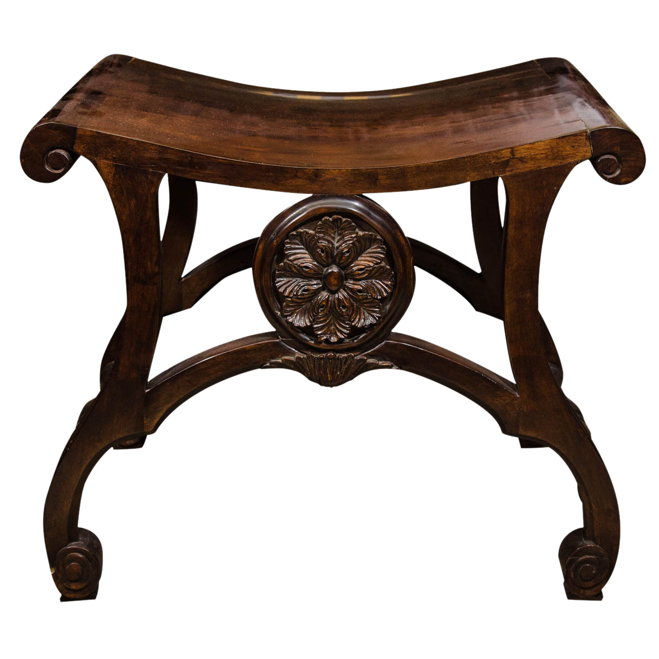 Chippendale Style Saddle Seat Stool