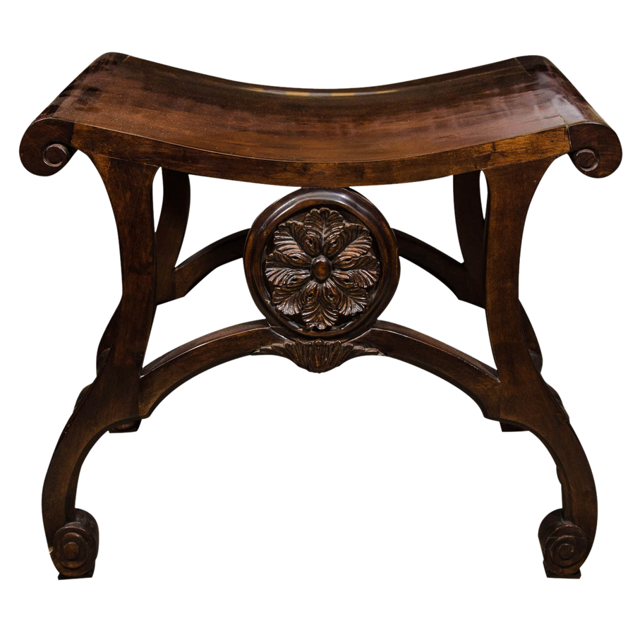 Chippendale Style Saddle Seat Stool