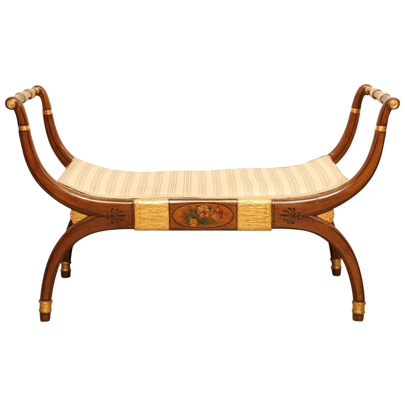 Regency Curule Form Window Bench