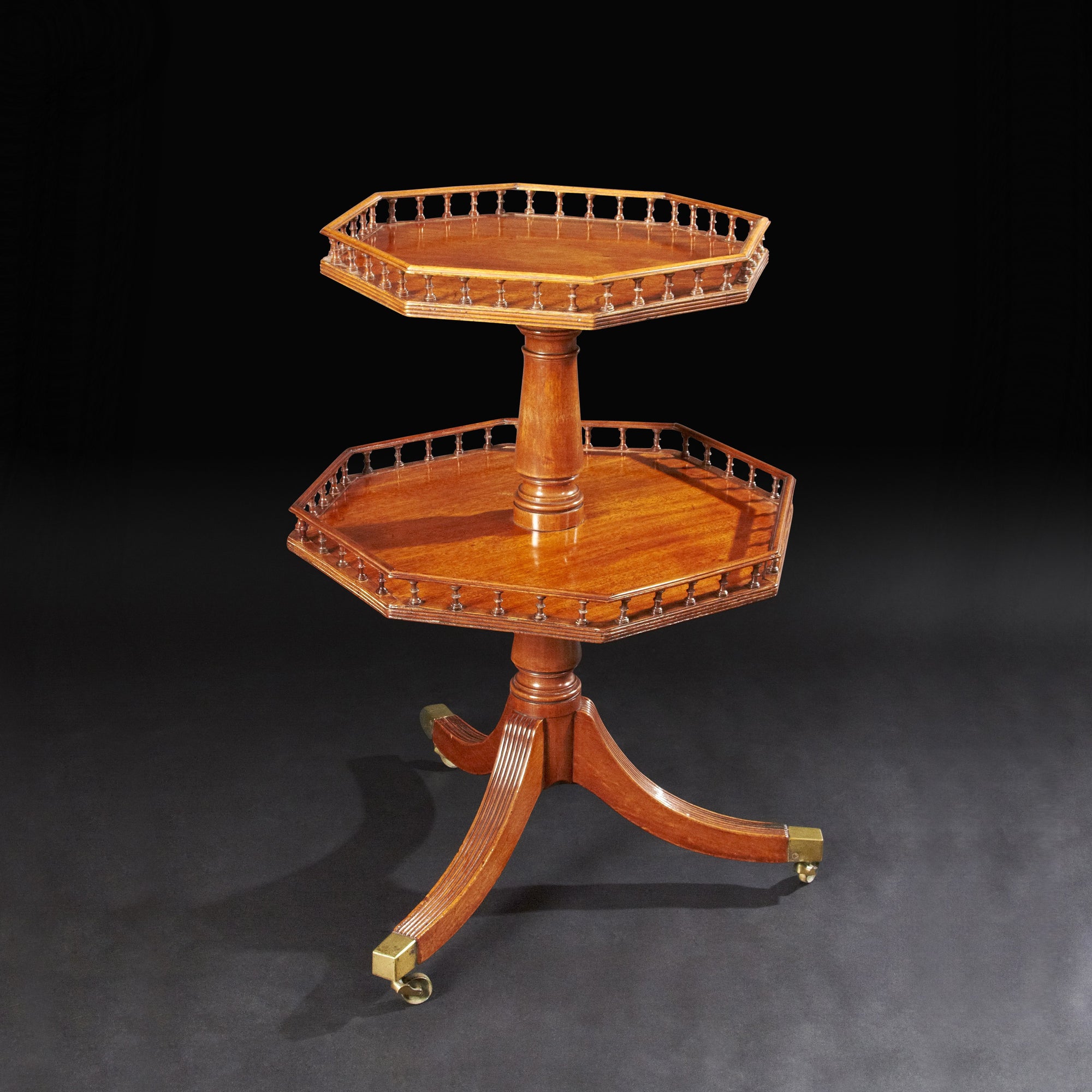 Regency Two Tier Mahogany Dumbwaiter