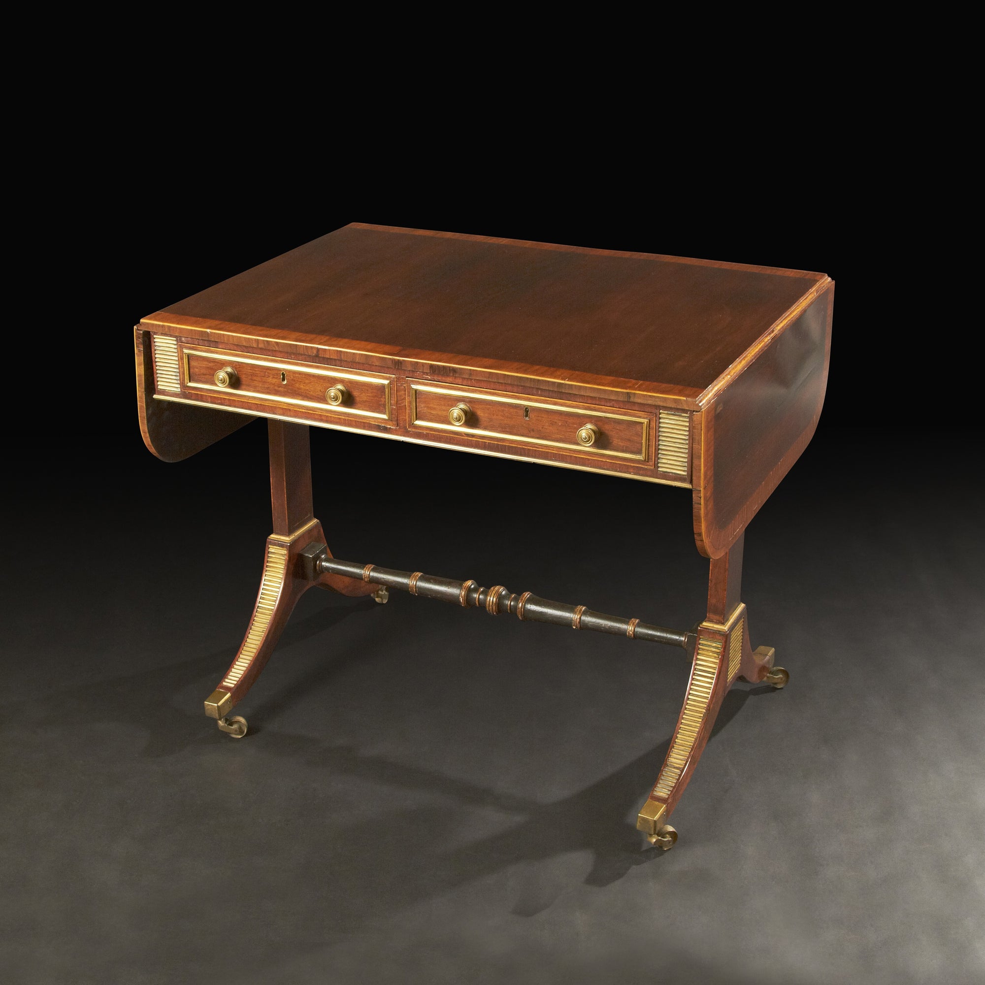 Regency Brass Mounted Sofa Table by John McLean