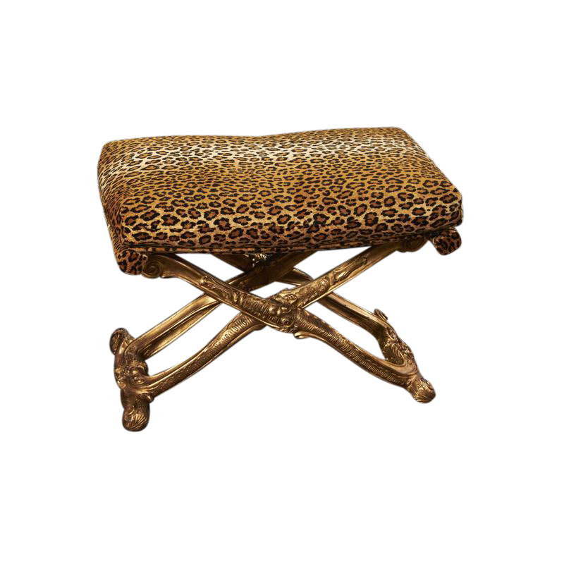 Louis XV Style Carved Gilt Wood Stool