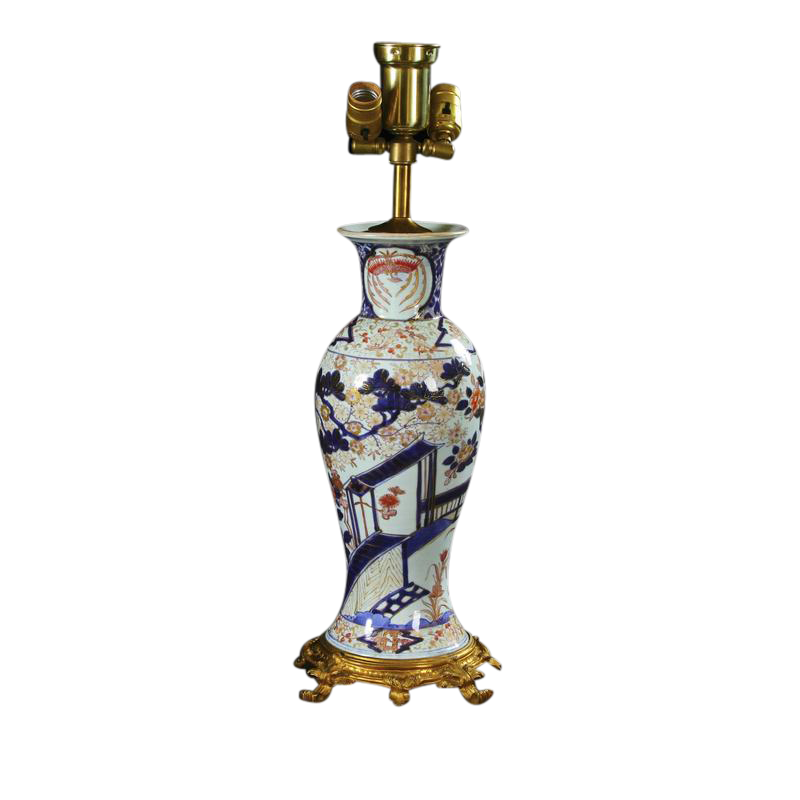 Imari Pattern Porcelain Table Lamp