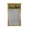 Regency gilt wood mirror with eglomise panel