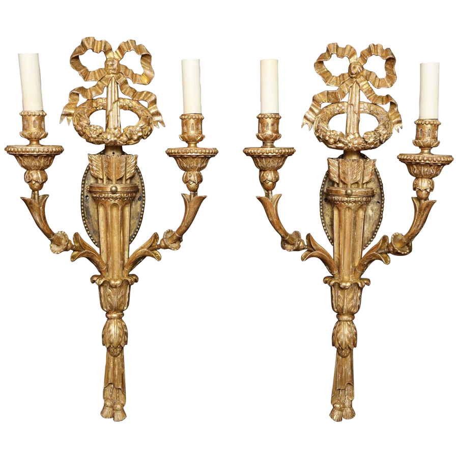 Fine Carved Giltwood Sconces