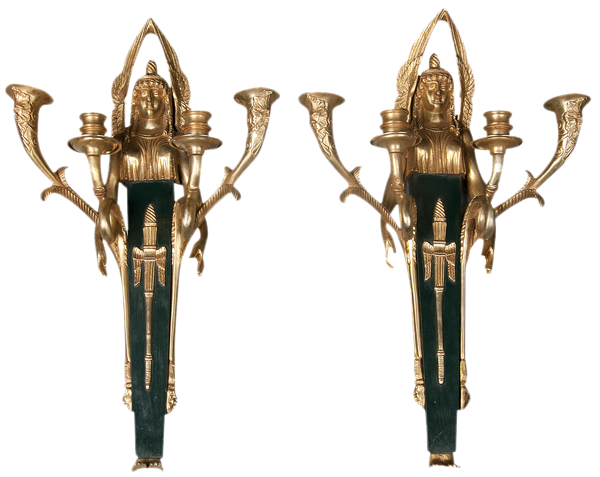 Pair of Empire Four-Light Sconces