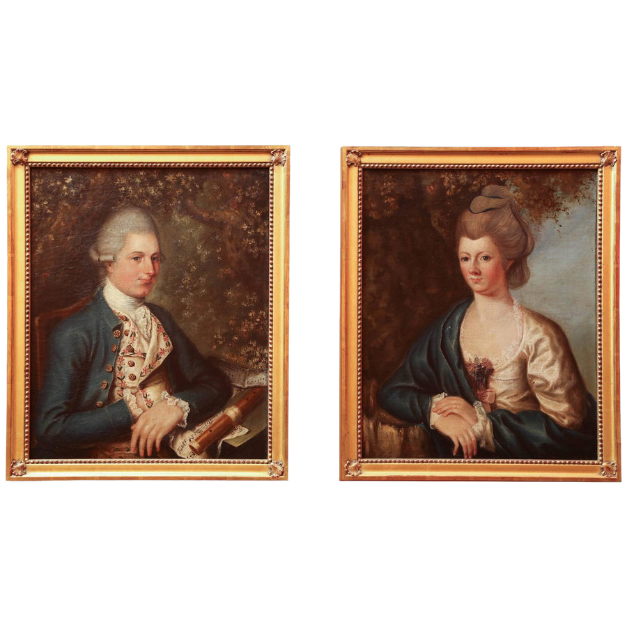 Pair of 18th Century Portrait Paintings