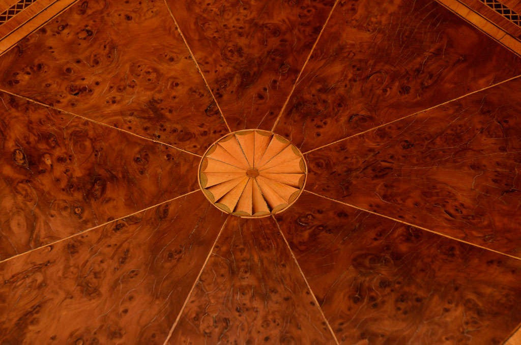 Regency Burled Yewwood Candlestand