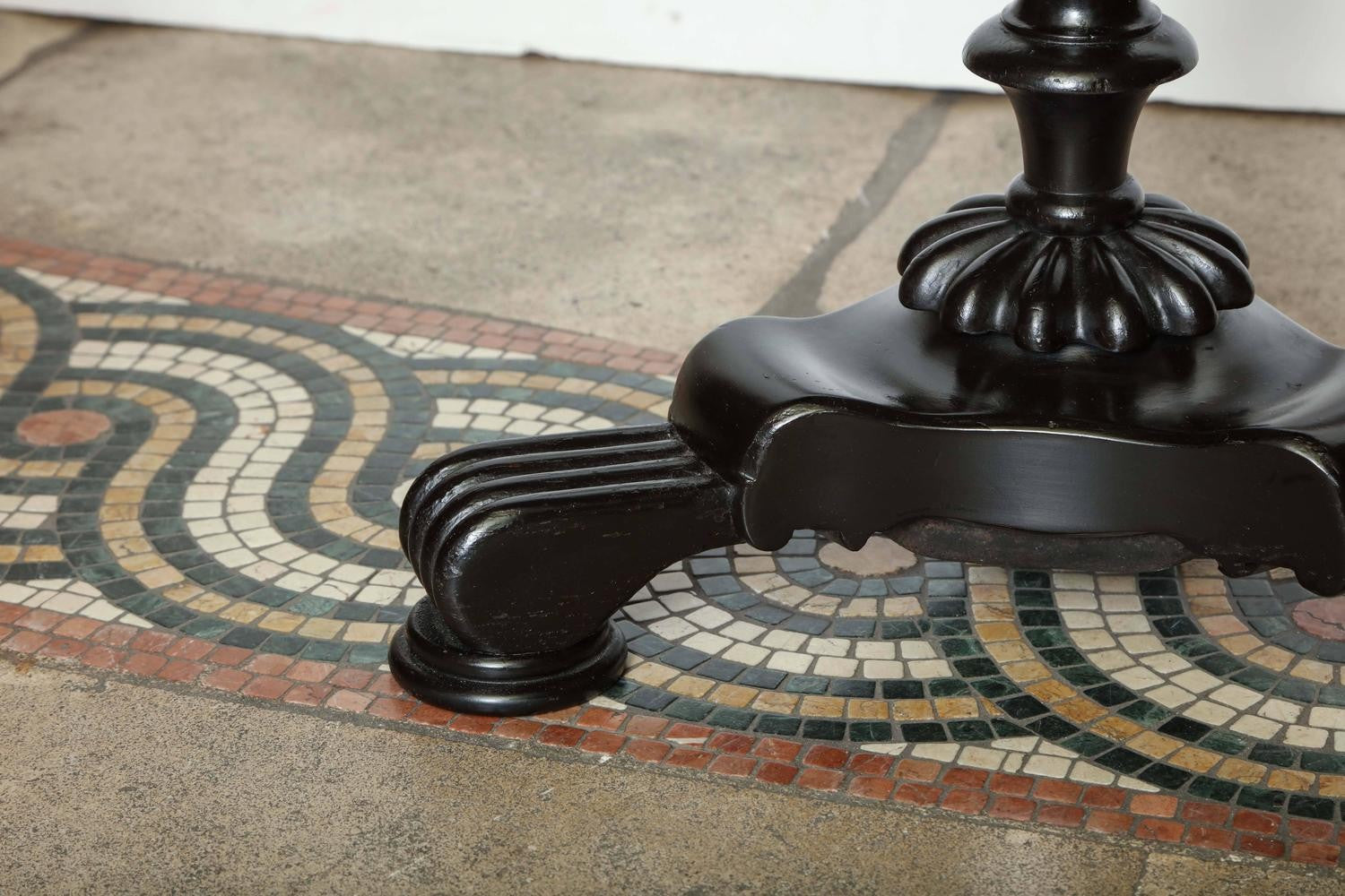 Regency Penwork Pedestal Base Table