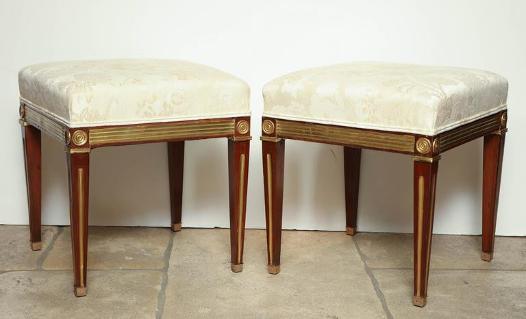 Pair of Russian Neoclassic Stools