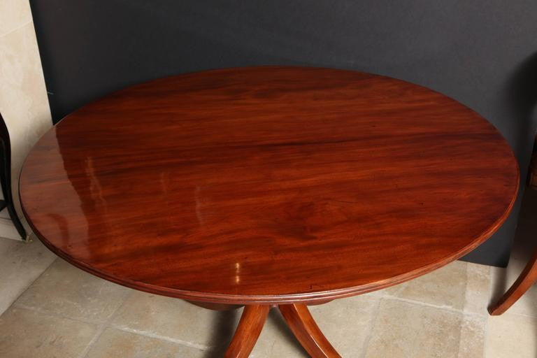Regency Mahogany Circular Center or Dining Table