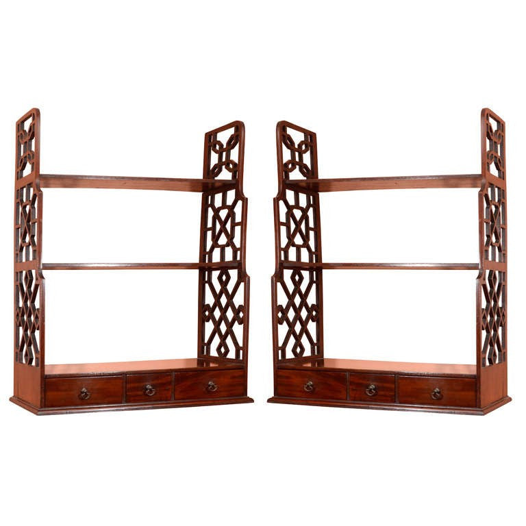 Pair of George III Hanging Shelves