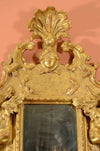 Pair of Italian Baroque Gilt Wood Sconce Mirrors