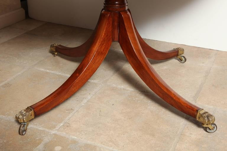 Regency Mahogany Circular Center or Dining Table
