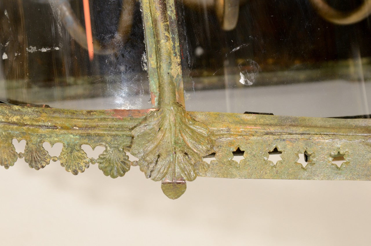 Unusual Verdigris Wall Lantern