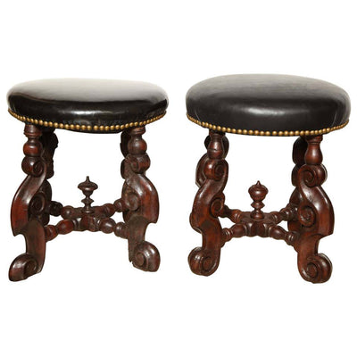 Pair of Early English Stools