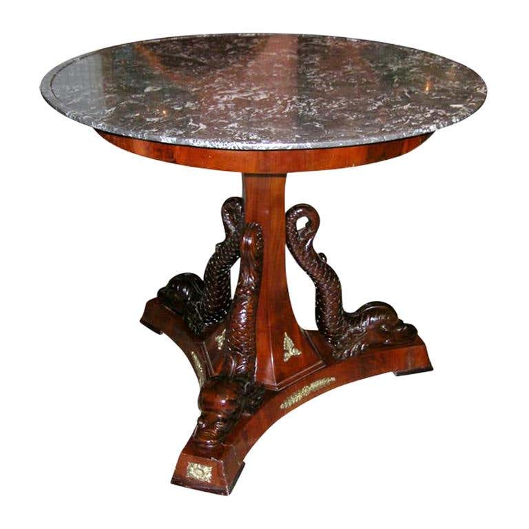 Empire Marble-Top Center Table
