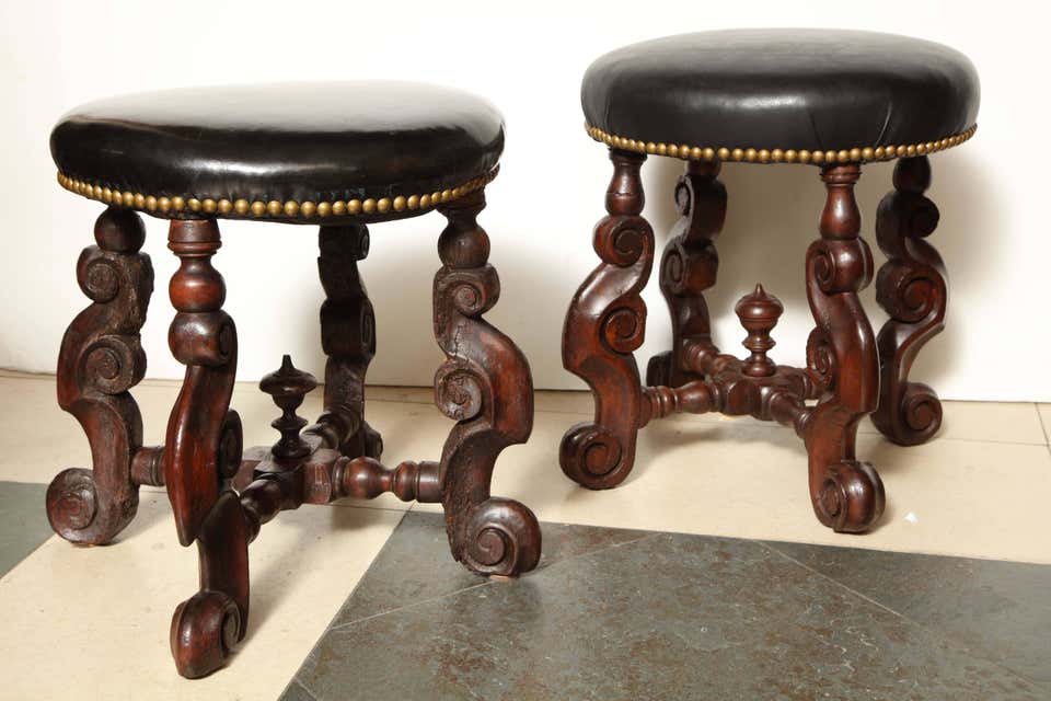 Pair of Early English Stools