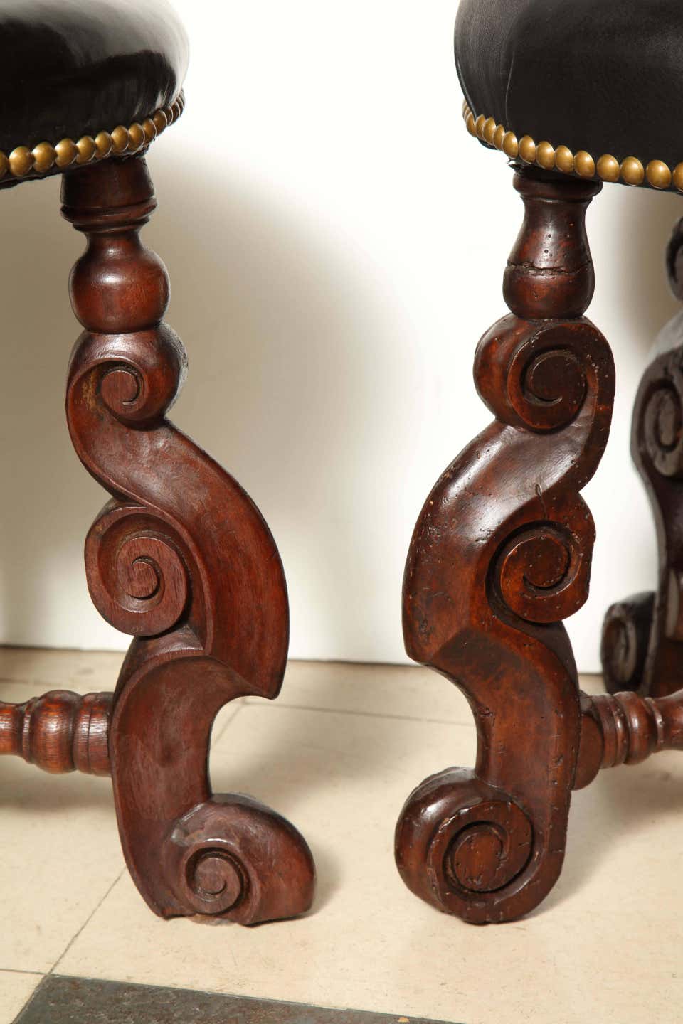 Pair of Early English Stools