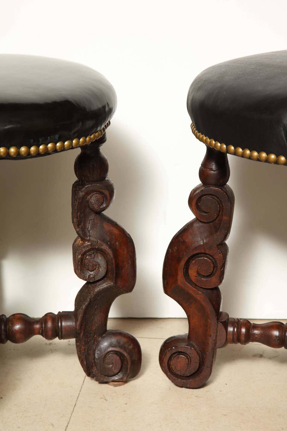 Pair of Early English Stools