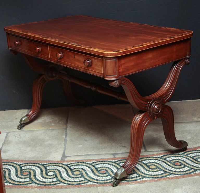 Regency Curule Form Writing Table