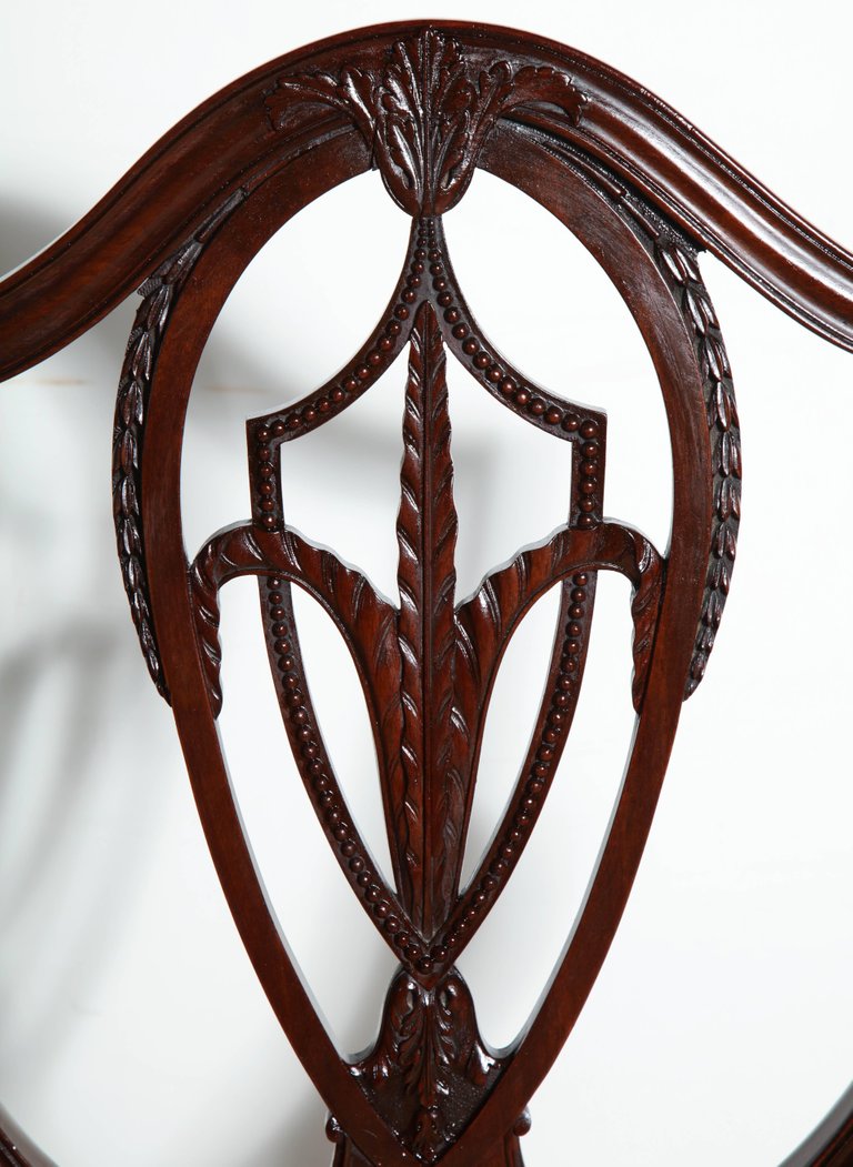 Set of 12 Hepplewhite Dining Chairs