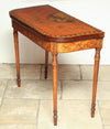 Sheraton Satinwood Painted Card Table