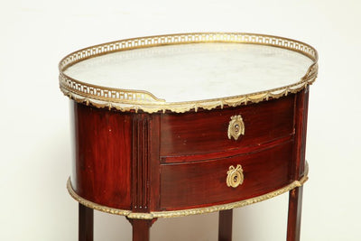 French Mahogany Oval Side Table