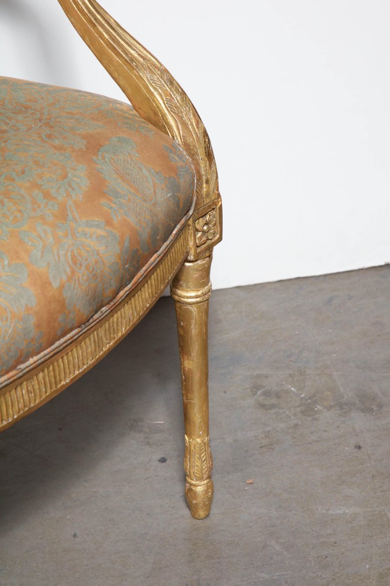 Pair of George III Giltwood Armchairs