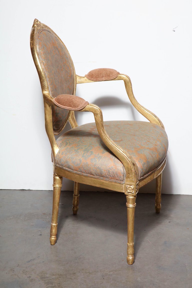 Pair of George III Giltwood Armchairs