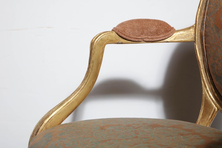 Pair of George III Giltwood Armchairs