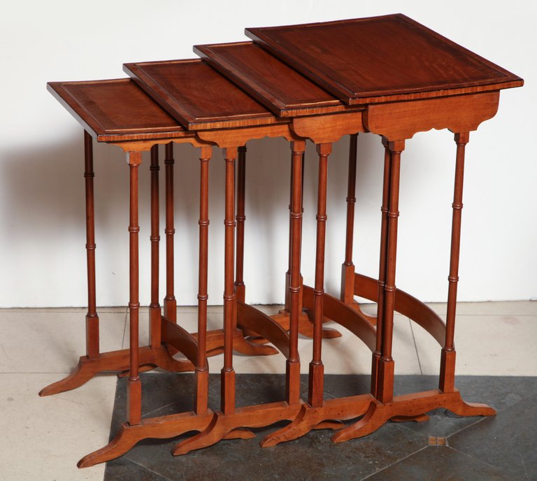 Regency Satinwood Nesting Tables