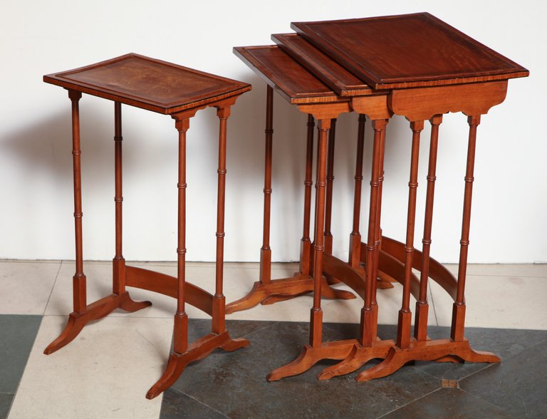 Regency Satinwood Nesting Tables