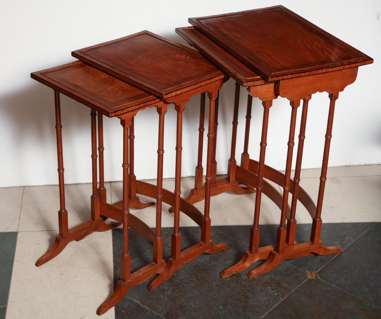 Regency Satinwood Nesting Tables