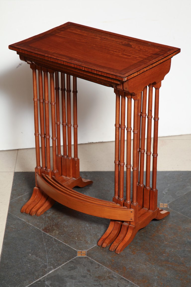 Regency Satinwood Nesting Tables