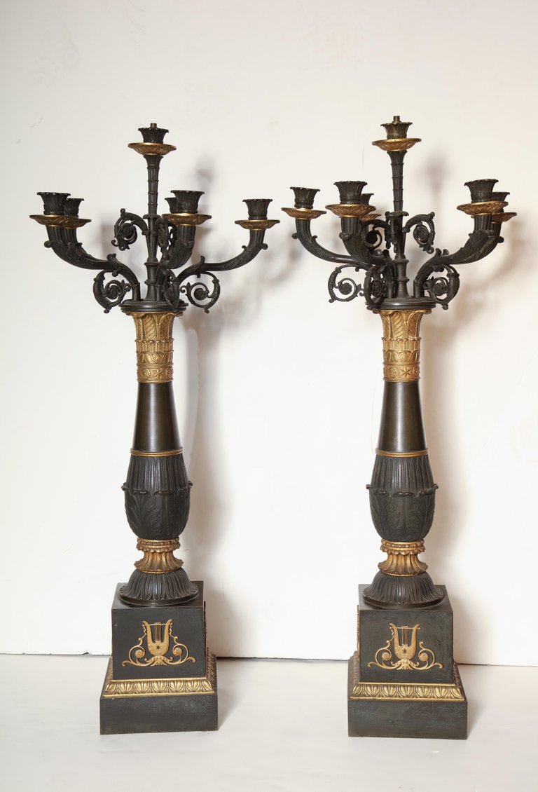 Pair of French Empire Candelabra