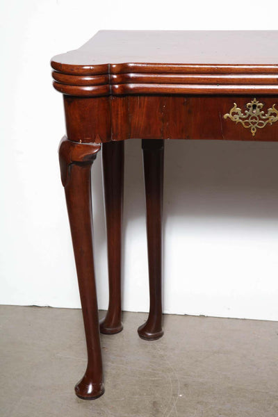 Queen Anne Mahogany Triple Top Card Table
