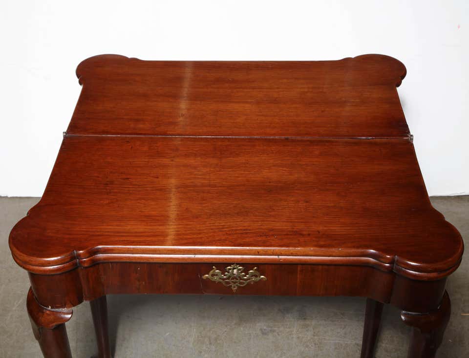 Queen Anne Mahogany Triple Top Card Table