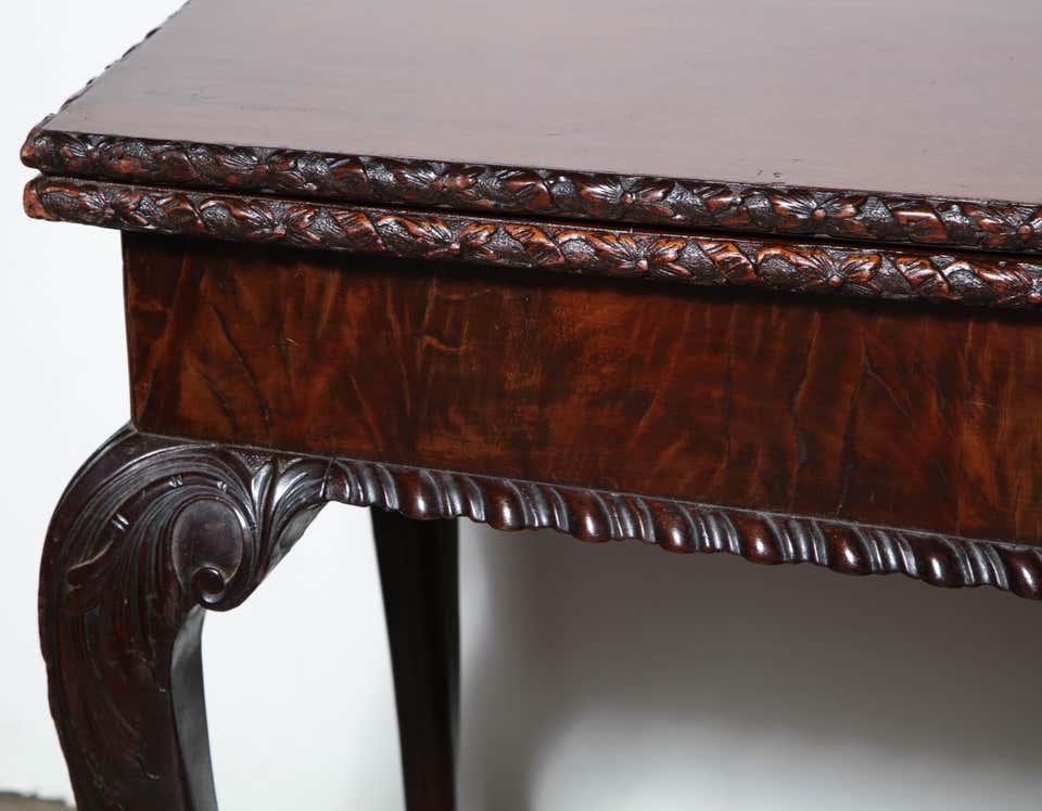 George II mahogany Ball and Claw Foot Card Table